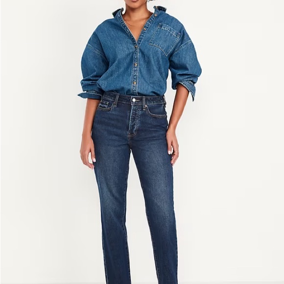 Old Navy Denim - NWT high waisted button fly straight ankle Jeans